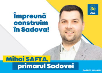Mihai Safta, candidatul PNL la Primăria Sadova, are un nume și o viziune de dus mai departe