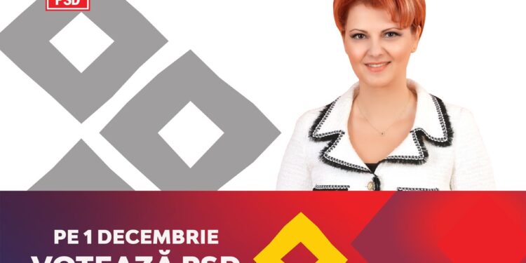 Lia Olguța Vasilescu: „Pe 1 decembrie, votează PSD la alegerile parlamentare!“