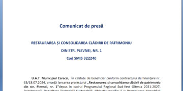 RESTAURAREA ȘI CONSOLIDAREA CLĂDIRII DE PATRIMONIU DIN STR. PLEVNEI, NR. 1