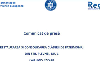 RESTAURAREA ȘI CONSOLIDAREA CLĂDIRII DE PATRIMONIU DIN STR. PLEVNEI, NR. 1