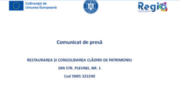 RESTAURAREA ȘI CONSOLIDAREA CLĂDIRII DE PATRIMONIU DIN STR. PLEVNEI, NR. 1